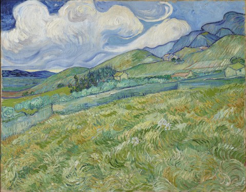 Vincent van Gogh, Paesaggio a Saint-Rémy,1889 ,  Ny Carlsberg Glyptotek, Copenhagen